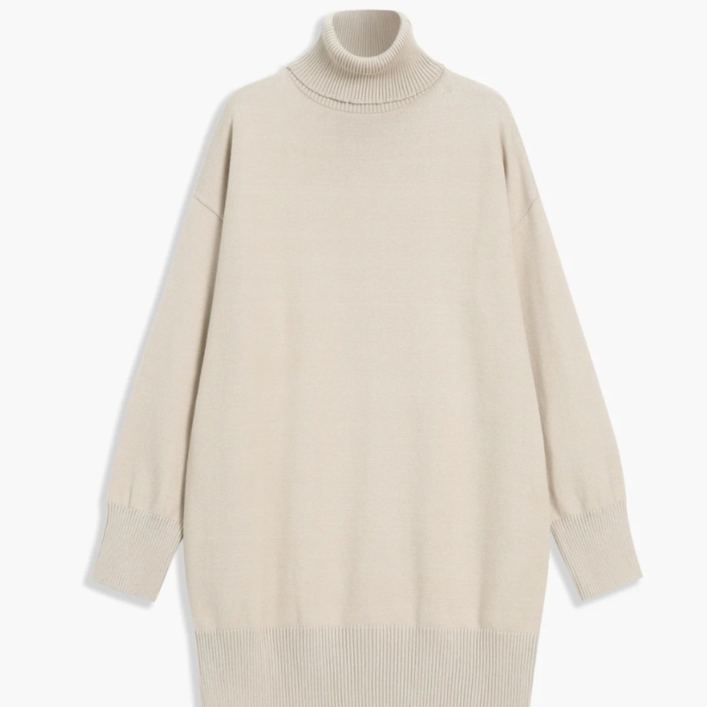 Turtleneck Short Sweater Dress